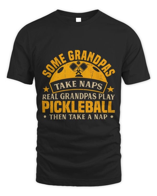 Mens Vintage Pickleball Players Old Man Pickle Ball Fathers Day 1