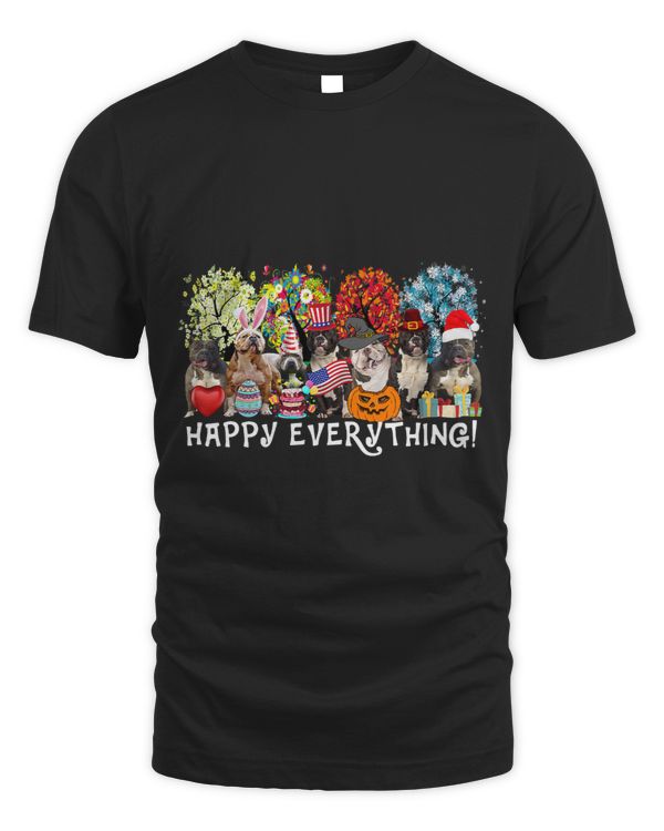 Happy Everything American Bully Dog Seasons All Year Tree Lo59