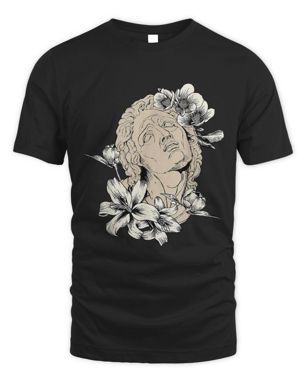 Light Academia Aesthetic Botanical Floral Greek Sculpture150
