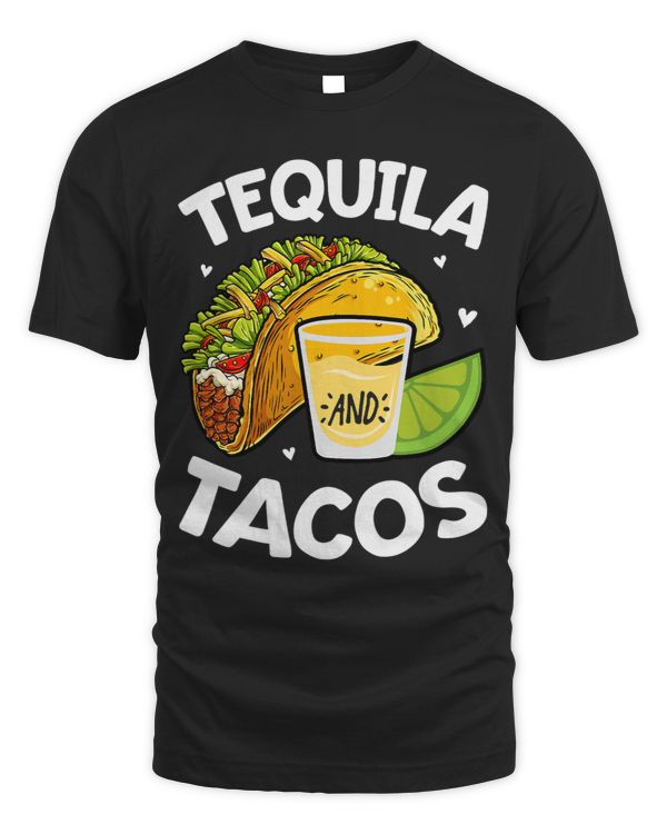 Tequila and Tacos Cinco De Mayo Mexican Men Women Drinking