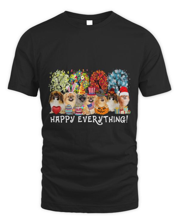 Happy Everything Pekingese Dog Seasons All Year Tree Lover41