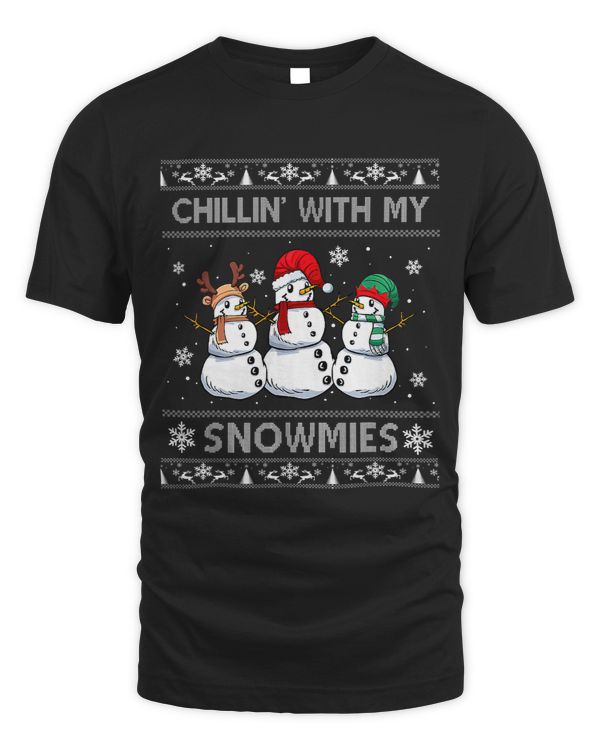Chillin With My Snowmies Funny Ugly Christmas Pajama Xmas244