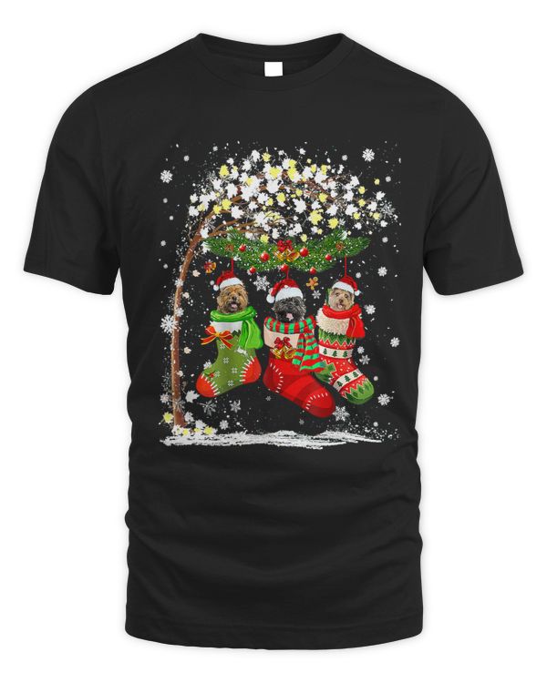 Funny Cairn Terrier Dog Tree Christmas Lights Xmas Pajama 258
