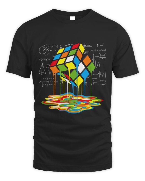 Melting Cube Speed Cubing Funny Puzzles Youth Math Graphic