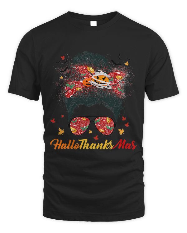 Hallothanksmas Hallloween Christmas Thanksgiving Messy Bun 26