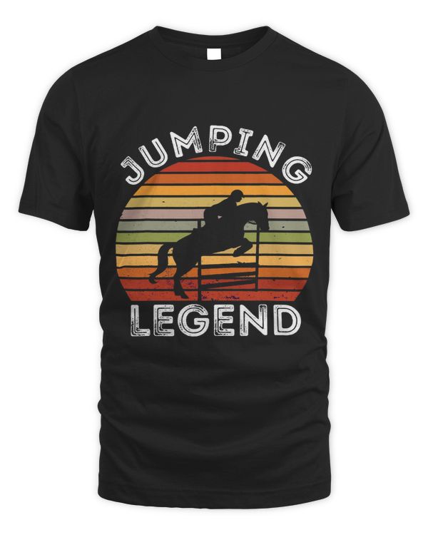 Jumping Legend Retro Vintage Sunset Show Jumping Lover