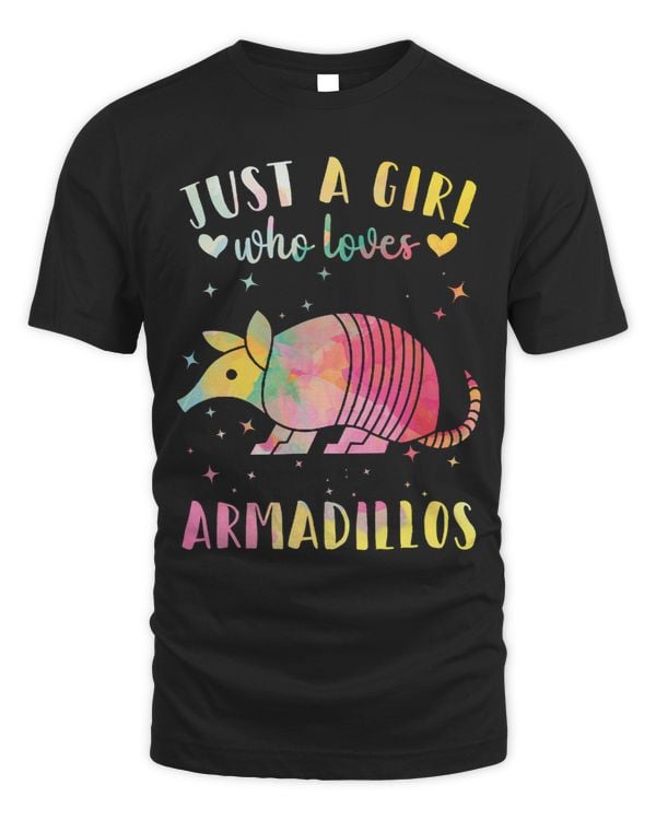 Just a Girl Who Loves Armadillos Watercolor Armadillo Women 205