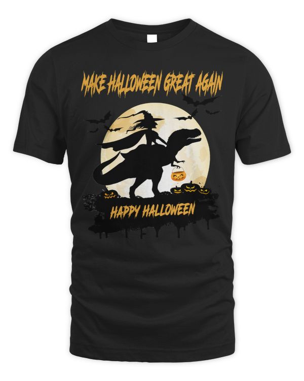 Funny Witch Riding Dinosaur Halloween New Halloween Ideas495