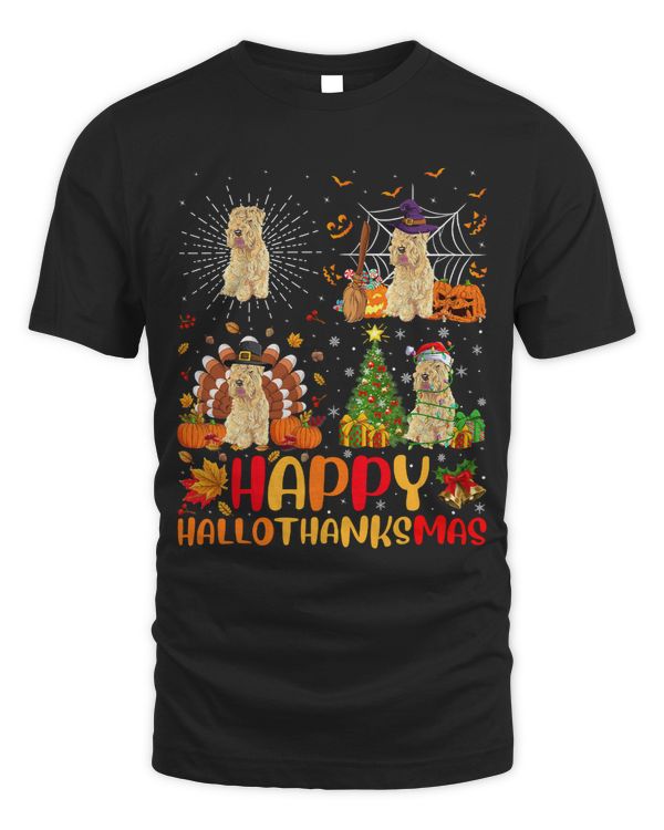Halloween Christmas Funny Wheaten Terrier Dog Hallothanksmas