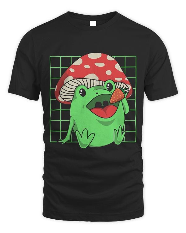 Cottagecore Aesthetic Strawberry Fruit Forest Toad Mushroom 192