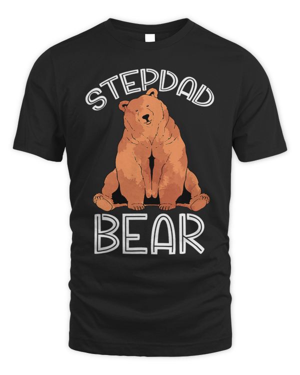 Mens Stepfather Bear Family Bonus Dad Animal Fathers Day Stepdad
