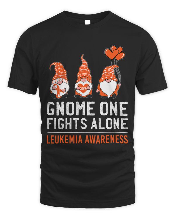 Gnome One Fights Alone Leukemia Cancer Awareness Ribbon