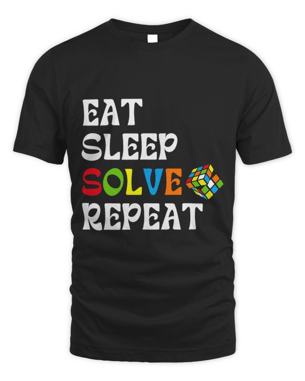 Eat Sleep Solve Repeat Funny Speed Cubing Puzzles Cube