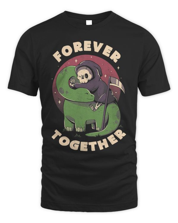Funny Forever Together Halloween Cute Grim Reaper Dinosaur561
