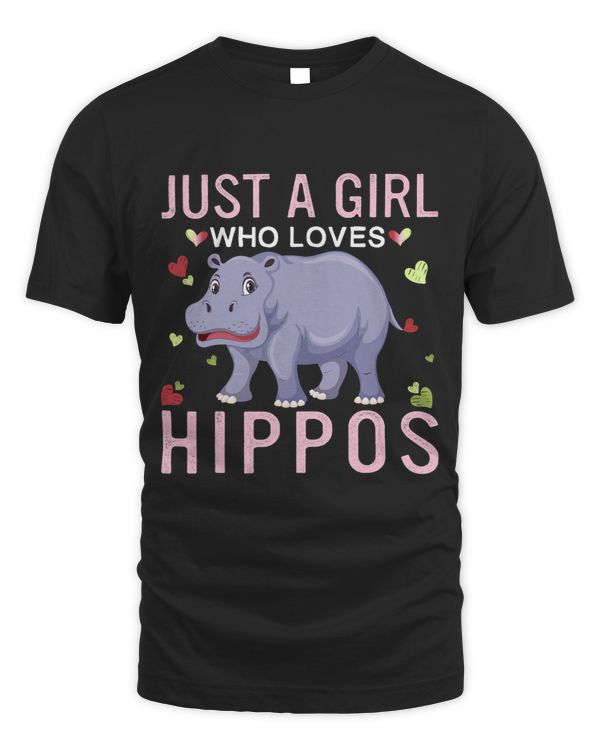 Just a Girl Who Loves Hippos Cute Women Girls Hippos 103