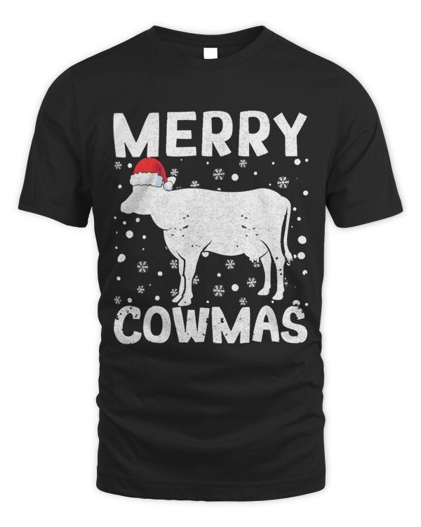 Merry CowmasMerry Christmas CowFarmer Santa Hat Xmas Light 451