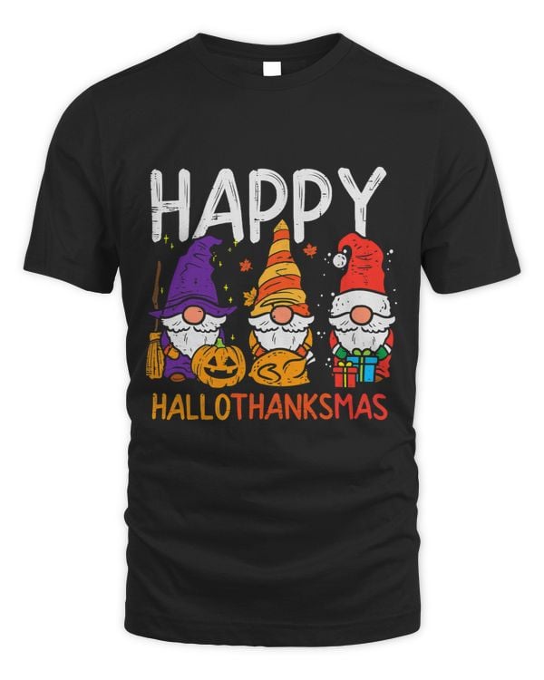 Gnomes Happy Hallothanksmas Halloween Thanksgiving Christmas 119