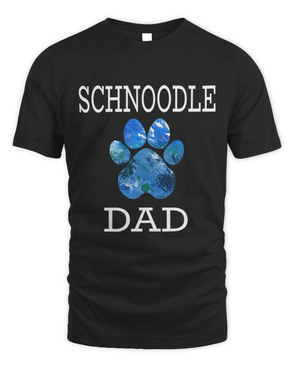 Dog Dad for the Schnoodle Owner Paw Print Tee 305