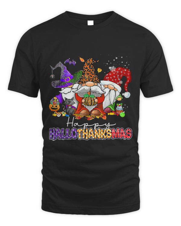 Gnomes Happy Hallothanksmas Halloween Thanksgiving Christmas 313
