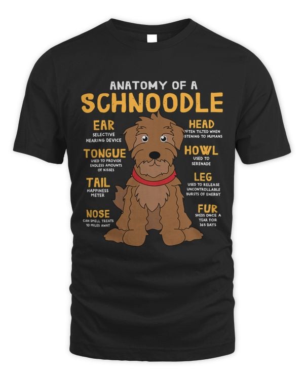 Schnoodle Anatomy Funny Dog Mom Dad Gift 26