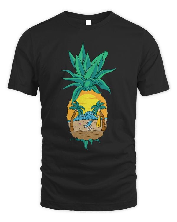 Hawaii Pineapple Sunset Beach Palm Tree Tropical Vacation
