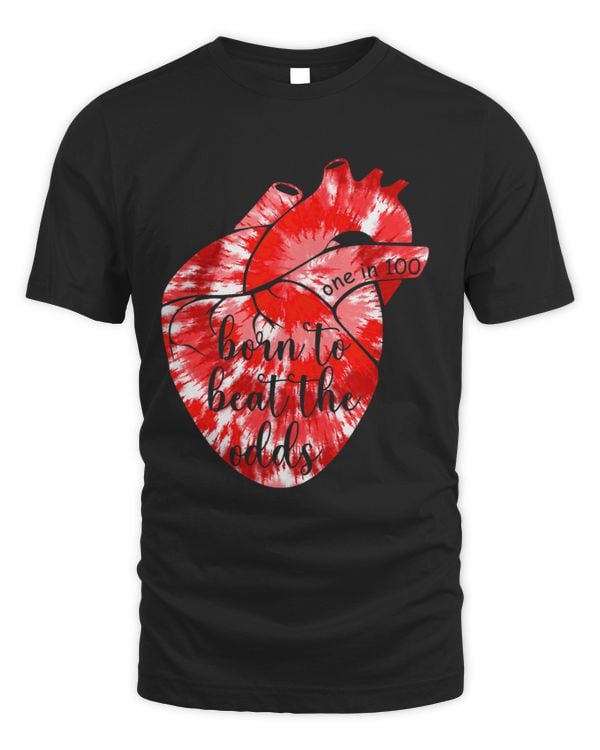 Heart Born To That Beat The Odds CHD Awareness Heart Warrior