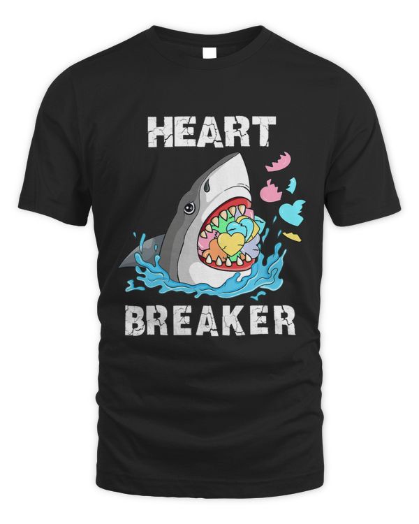 Heart Breaker Shark And Candies Valentine Couple Matching