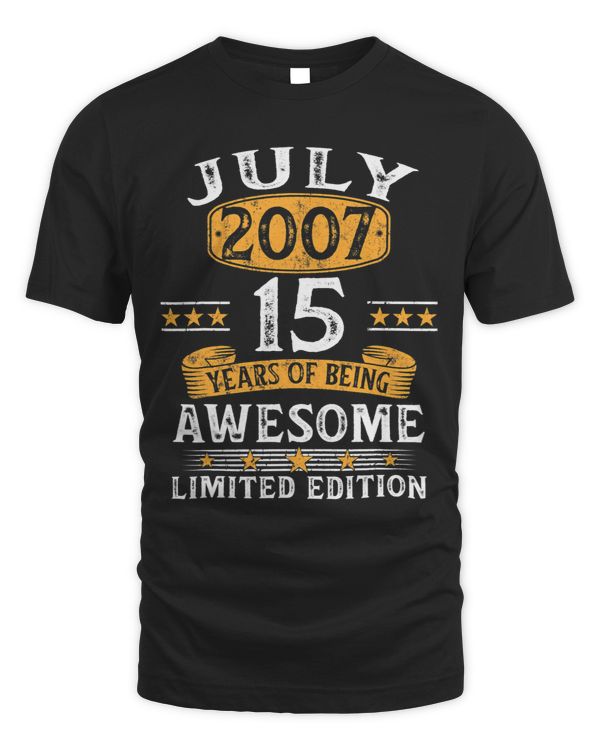 July 2007 15 Years Old Gift For Boy Vintage 15th Birthday