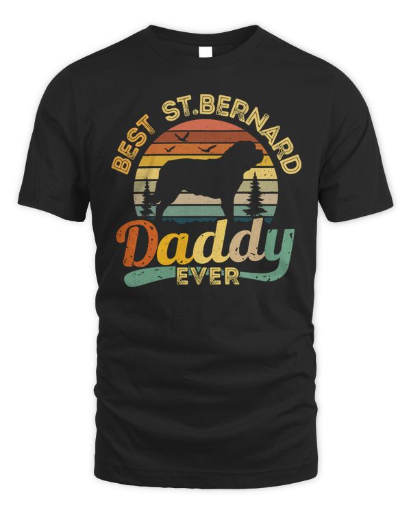 Dog Best St Bernard Daddy Ever Retro Vintage 510 paws
