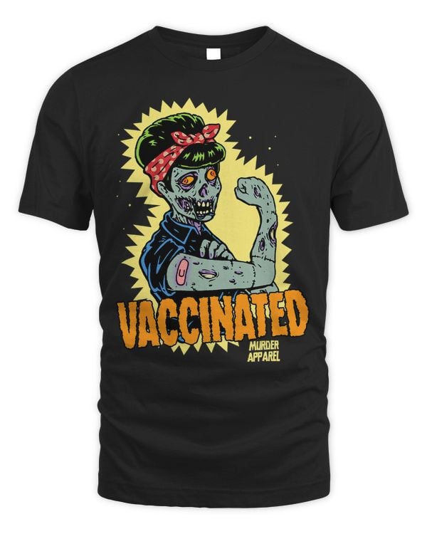 Vaccinated Zombie Rosie Girl Power Feminist Goth Retro 89