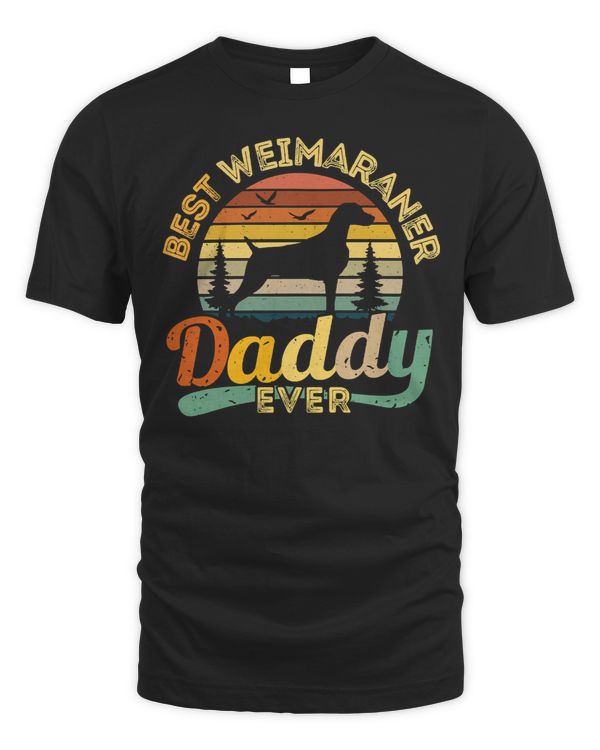 Dog Best Weimaraner Daddy Ever Retro Vintage 546 paws