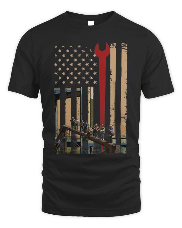 Ironworker Flag American Engineer