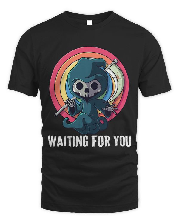 Waiting For You Grim Reaper Funny Pun Scary 126