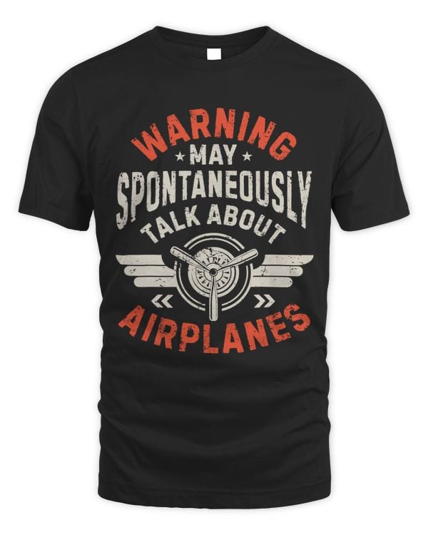Warning May Spontaneously Talk About Airplanes Funny Pilot