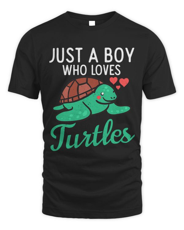 Just A Boy Who Loves Turtles Funny Aquatic Animals Tortoise