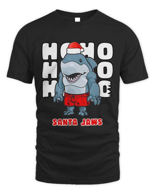 Santa Jaws Shark Funny Christmas Shirts Christmas Hawaiian 71