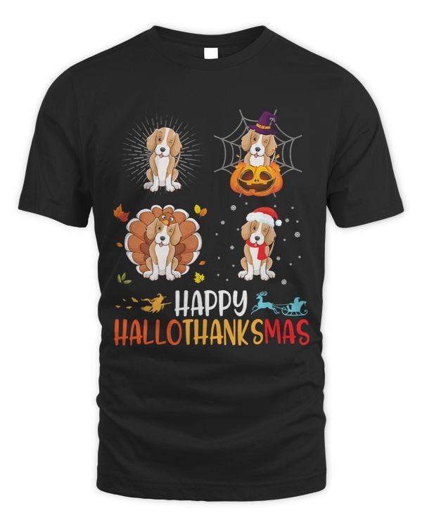 American Foxhound Dog Hallothanksmas Halloween Thanksgiving