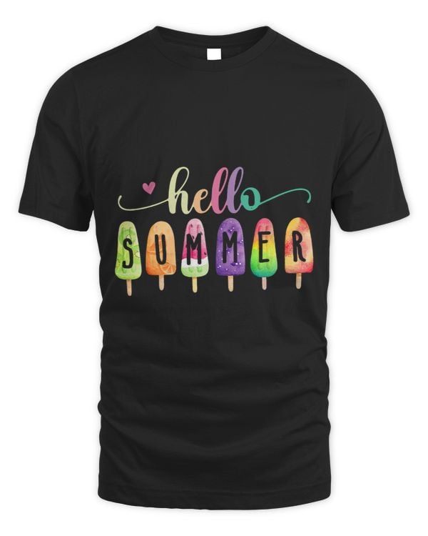 Hello Summer Vacation Ice Cream Popsicle Ice Lolly Gifts Kid