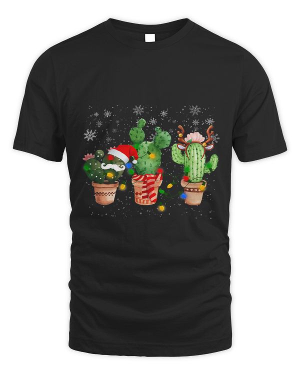 Cactus Christmas Light Cute Cactus Santa Hat Plant Lover 36