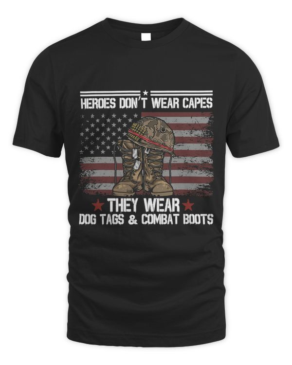 Heroes do not wear Capes they wear Tags Combat Boots