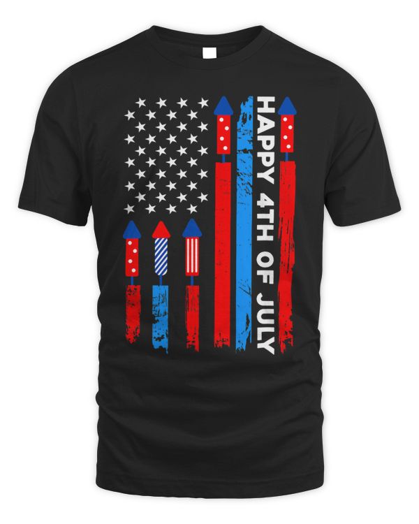Happy 4th of july american flag patriotic usa flag firework