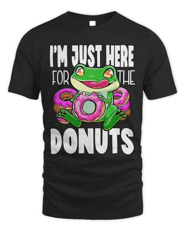 Im Just Here For The Donuts Kawaii Donut Frog
