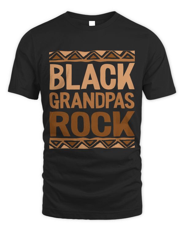 Mens Black Grandpas Rock Black History Month BLM Grandfather