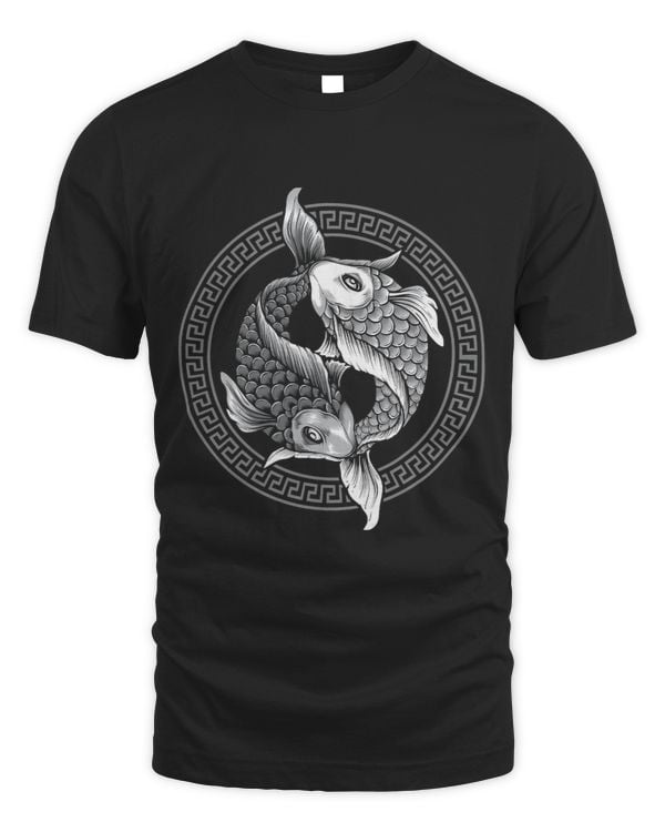 Koi Fish Japanese Nishikigoi Yin Yang Good Luck Zen Art