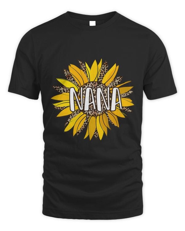 Nana Gift Leopard Print Sunflower Sun Flower Floral Grandma