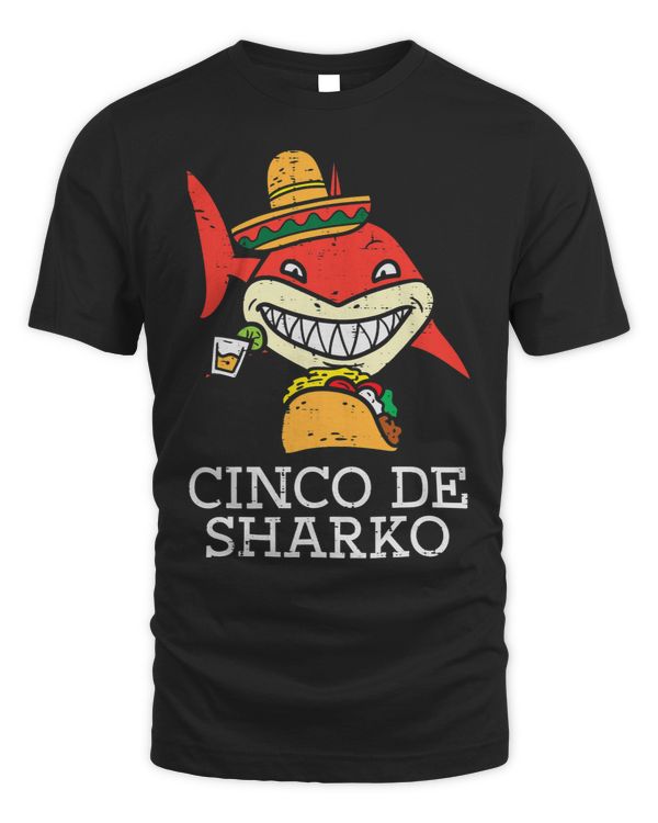 Mexican Shark Cinco De Sharko Fiesta Cinco De Mayo Kids Boys