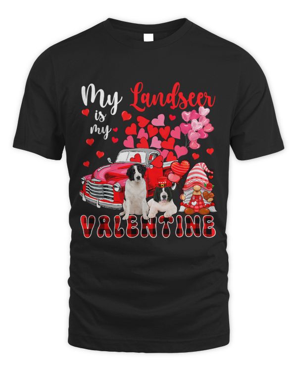 My Landseer Is My Valentine Two Dogs With Gnome Pickup
