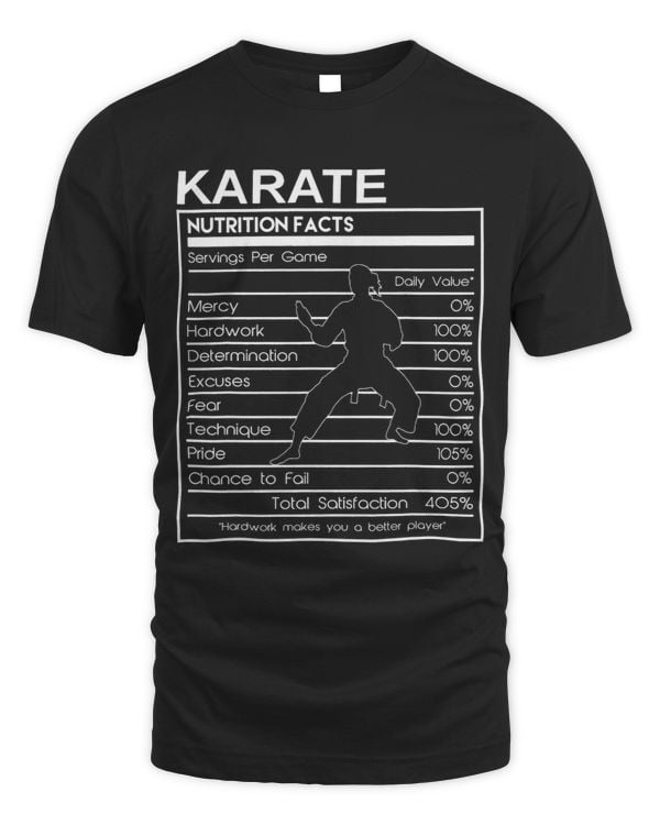 Karate Nutrition Facts Sarcastic Karate Girl