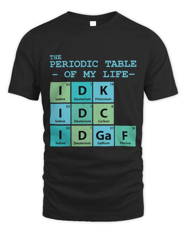 Periodic table of my life funny Chemistry lover