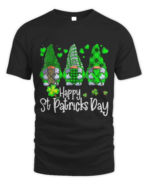 Happy St Patricks Day Three Gnomes Shamrock Family Outfit 2